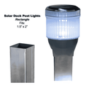 Solar Dock Lites (2 Pack) – Rectangle – White LED