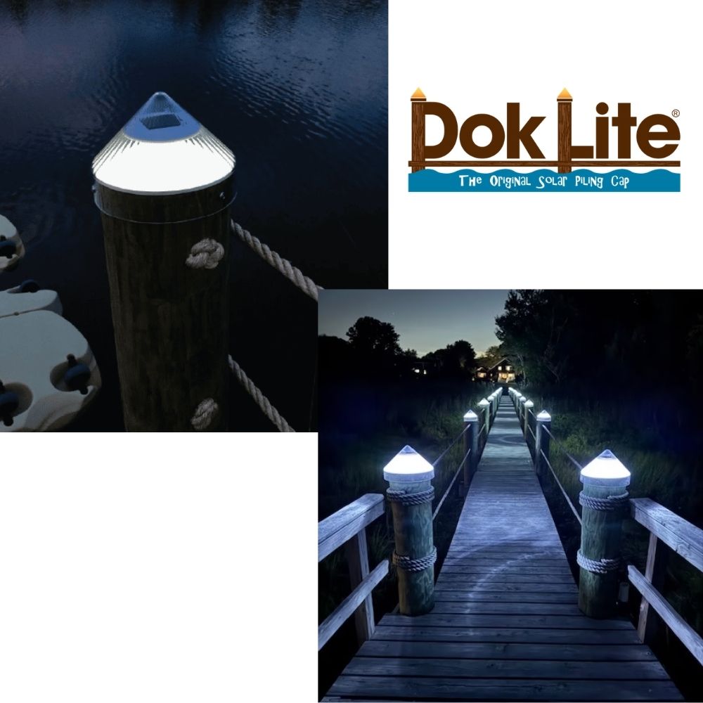 DokLite® 10″ Solar Piling Cap Light, White-1