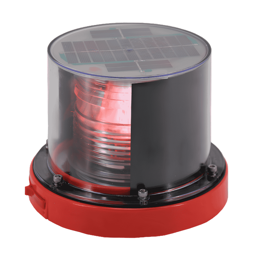 McDermott TopHat Solar Light, Flat Plate Mount, Red Light, 2.5 Second Flash (24/min)