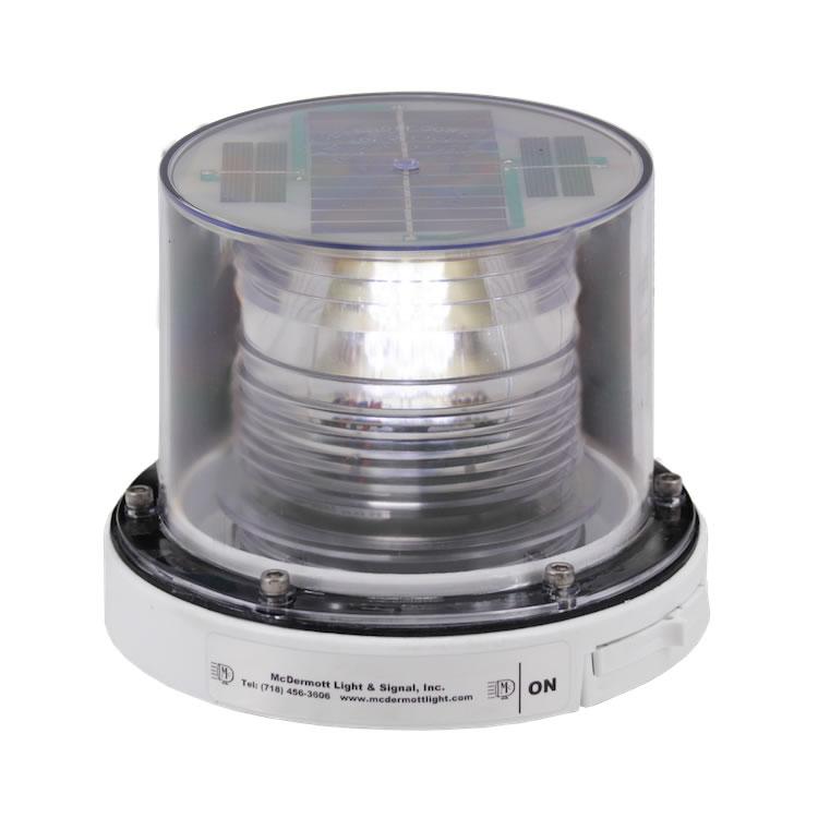 McDermott TopHat Solar Barge Light, White Light