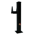 36" Single Water Stanchion, Black Finish