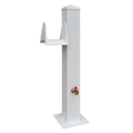 36″ Single Dock Water Stanchion, White Finish