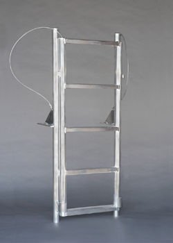 3 Step Wide Finger Pier Retractable Dock Ladder-1