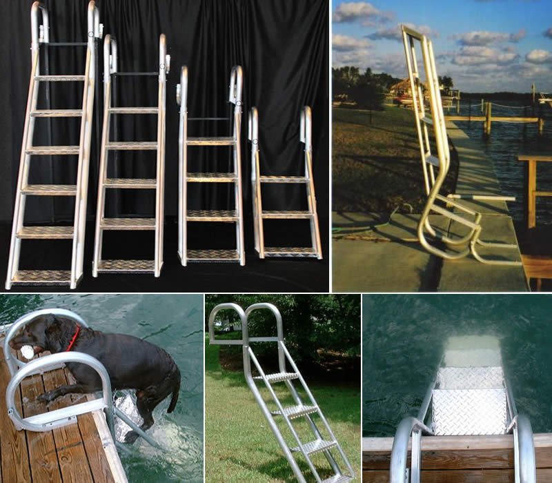 Aqua-Stairs 4 Step Angled Dock Ladders-1