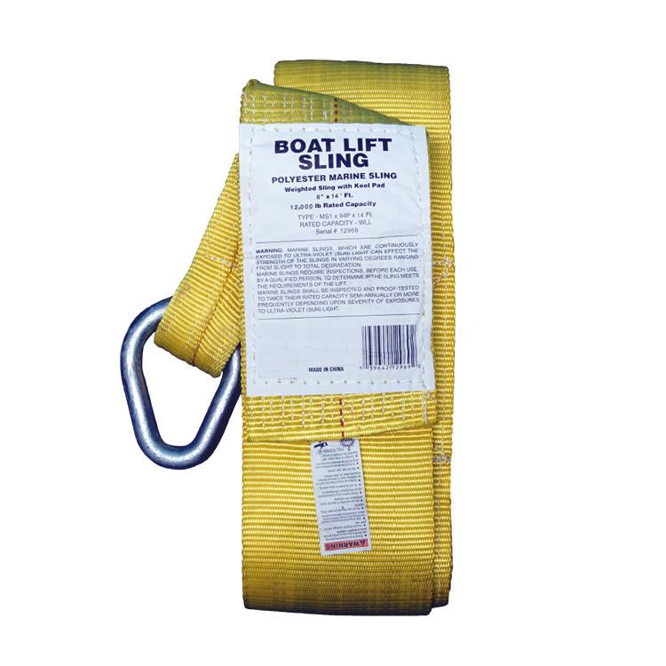 Polyester Weighted Boat Sling, 6 in. W x 14' L - Image 1