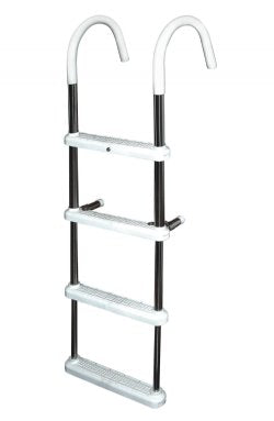5 Step Stainless Steel Gunwale 7 in. Hook Ladder