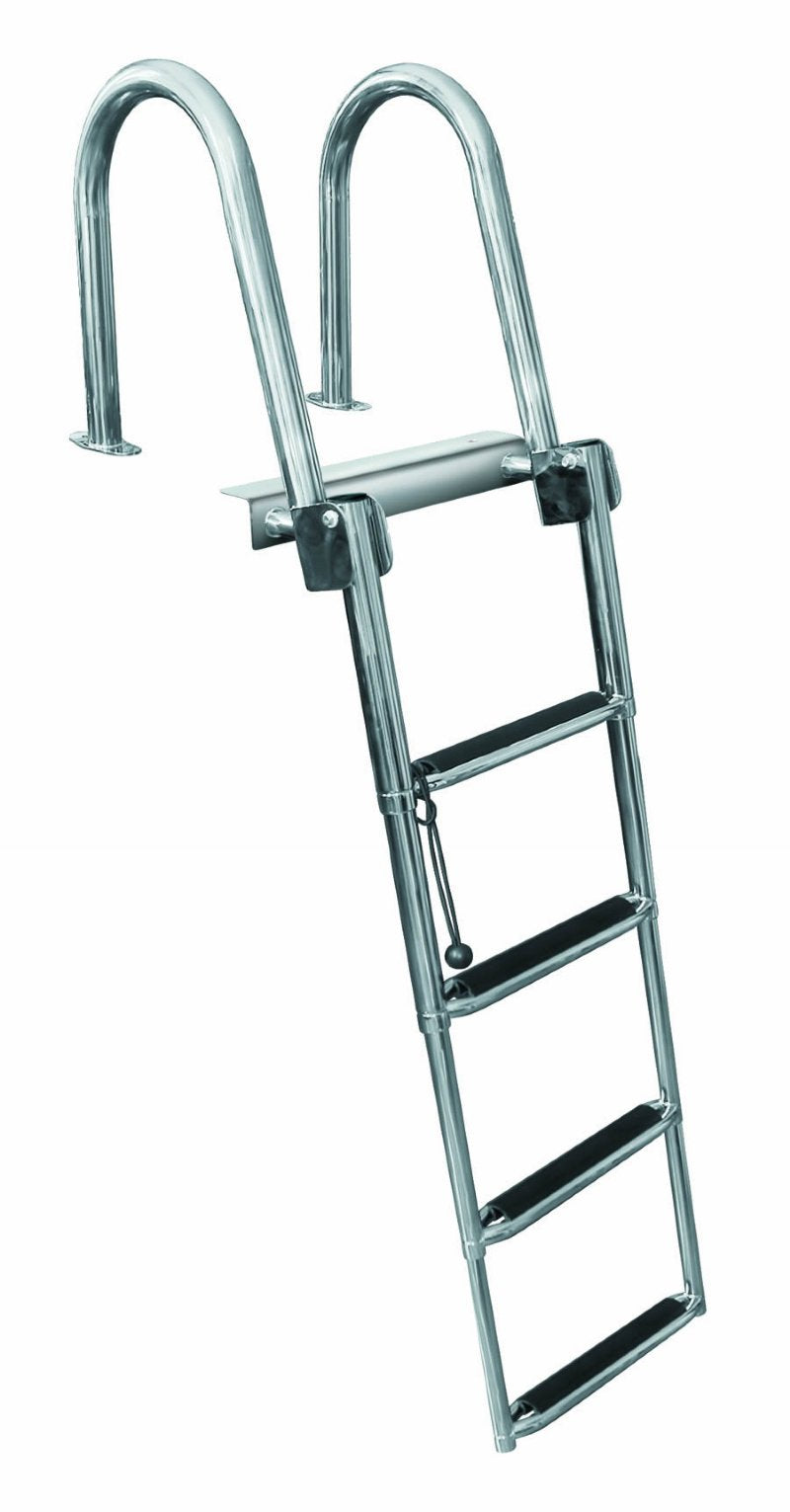 4 Step Rear Entry Stainless Steel Pontoon Ladders