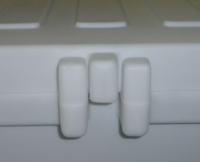 SMALL TitanSTOR Roto-molded Dock Boxes, 24"W x 27"H x 48"L (White Box, White Top)-2