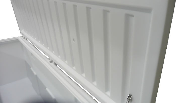 LARGE TitanSTOR Roto-molded Dock Boxes, 24"W x 27"H x 86"L (White Box, White Top)-3