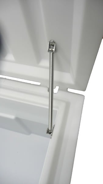 SMALL TitanSTOR Roto-molded Dock Boxes, 24"W x 27"H x 48"L (White Box, White Top)-4