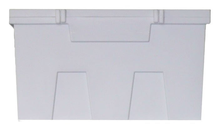 SMALL TitanSTOR Roto-molded Dock Boxes, 24"W x 27"H x 48"L (White Box, Blue Top)-6