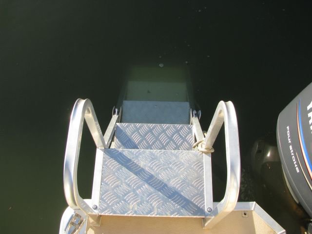Aqua-Stairs Heavy Duty Rear Mount Pontoon Ladder-2