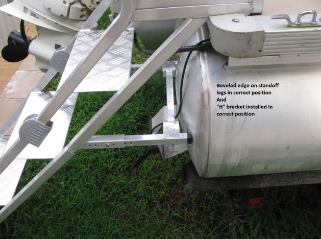 Aqua-Stairs Heavy Duty Rear Mount Pontoon Ladder-3