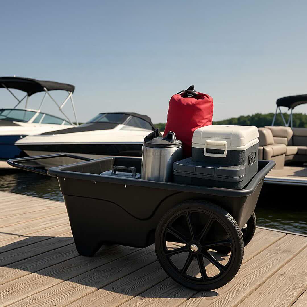 Heavy-Duty Dock Cart with Solid Tires (Beach Wagon)-1