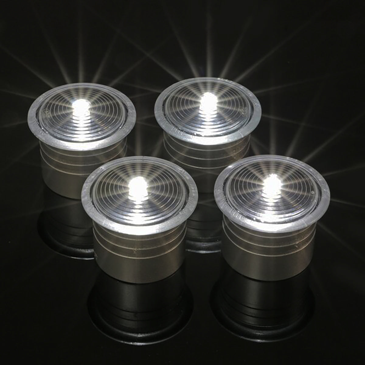 Solar LED Dock Dot Lights - 4 Pack