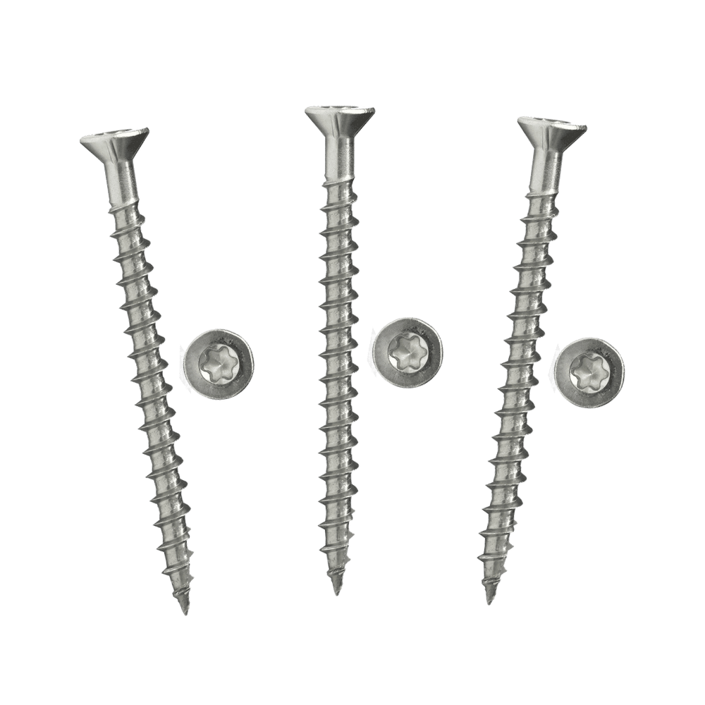 #10 x 3" Wood Deck Screws, 316 Stainless, T25 Torx Star Drive (100 pieces)-1