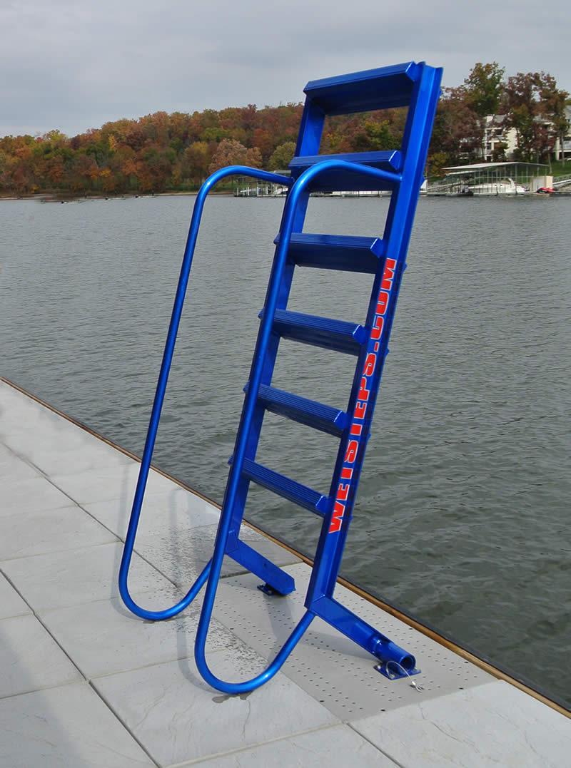 6 Step Wet Steps Dock Ladders, All Welded, 24" Rung Width-1
